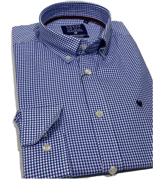 Chemise bleu imprimé